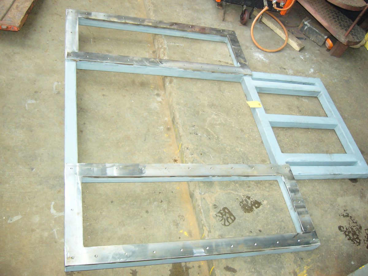 Fabricated steel base frame
