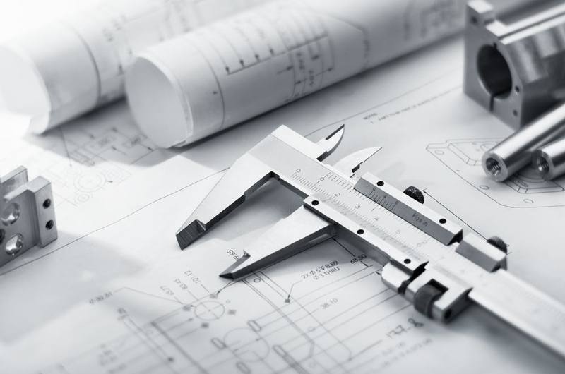Caliper and engineering drawing