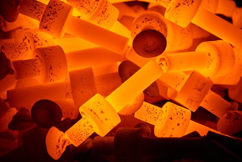 Hot forged steel components